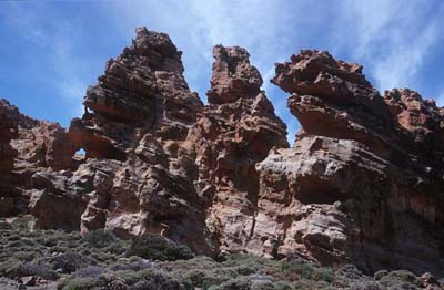 Teneriffa Lavafelsen in den Cañadas - Farbenspiel in klarer Gebirgsluft