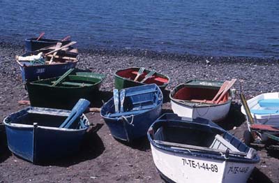 Teneriffa Fischerboote in Las Galletas