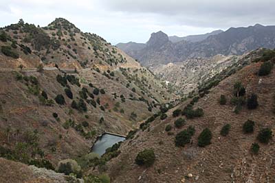 Blick ins Tal von Vallehermoso - La Gomera