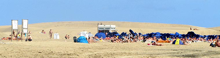 FKK-Strand von Maspalomas an der Strandbude 4