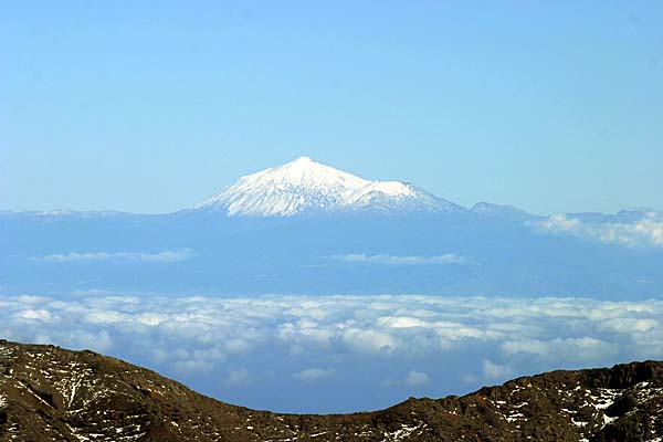 Teide von La Palma aus - Schnee im Januar