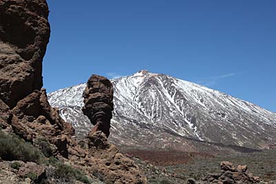 Teneriffa: schneebedeckter Teide