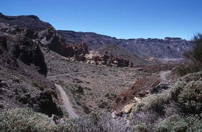 Teneriffa Wanderweg durch die Cañadas - Siete Cañadas