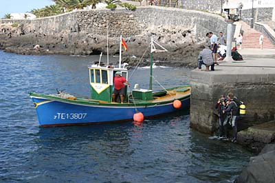 Fischerboot in Alcala
