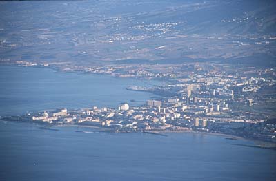 Los Cristianos aus dem Flugzeug gesehen - Teneriffa
