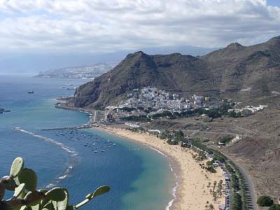 Teneriffa Playa de las Teresitas - Blick vom Mirador